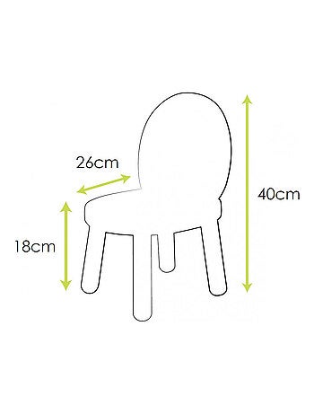 Lot de 2 Ma première chaise Enfant Nuage Blanc