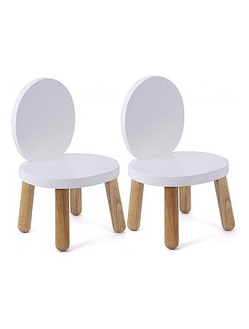 Lot de 2 Ma première chaise Enfant Ovaline Blanc