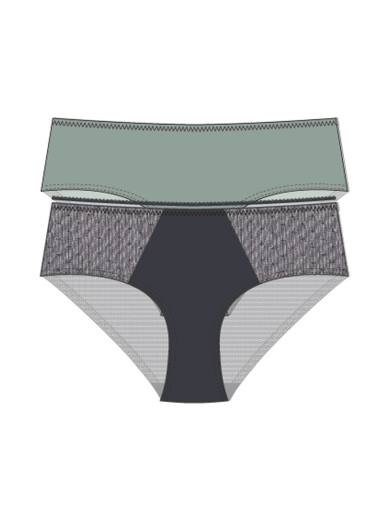 Lot de 2 madison hipster classique Dorina Gris - Kiabi