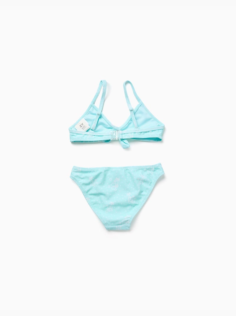 Lot de 2 maillots de bain 2 pièces avec nœud décoratif Bleu clair - Kiabi