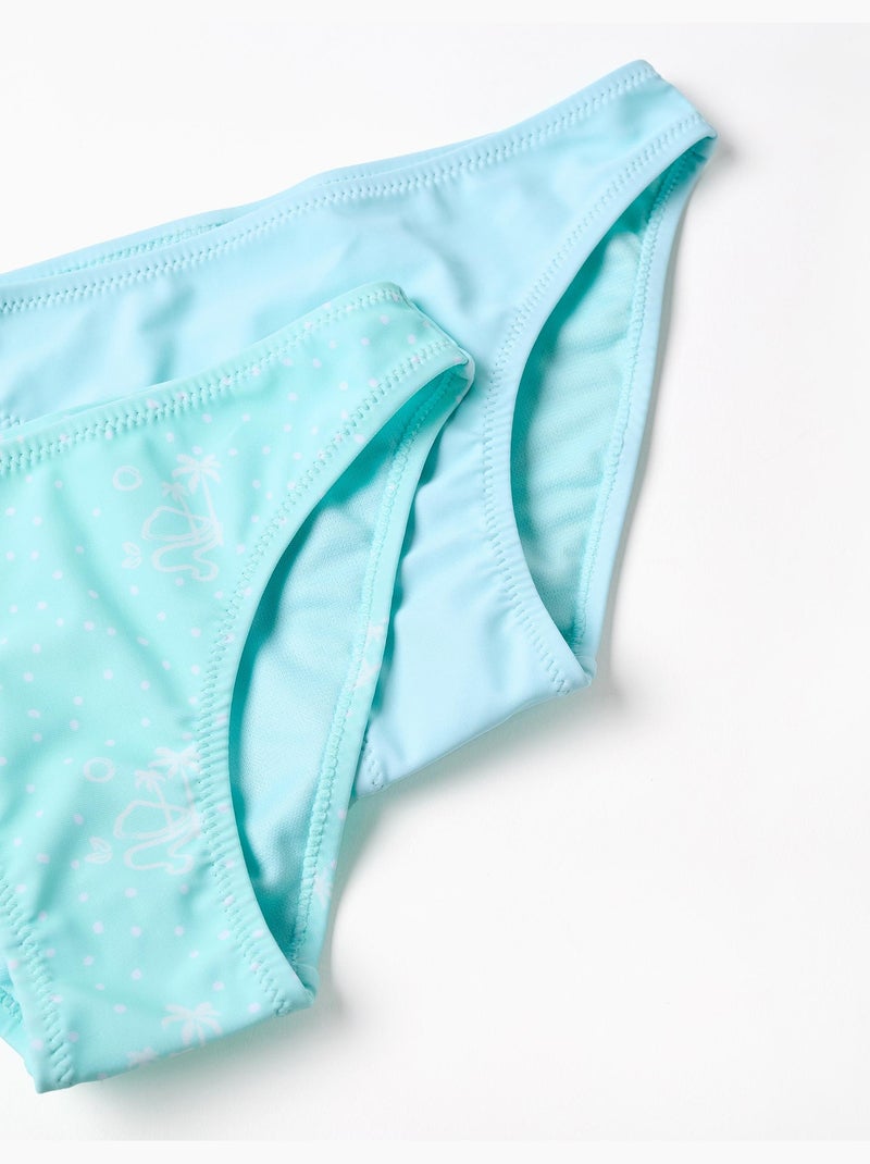 Lot de 2 maillots de bain 2 pièces avec nœud décoratif Bleu clair - Kiabi