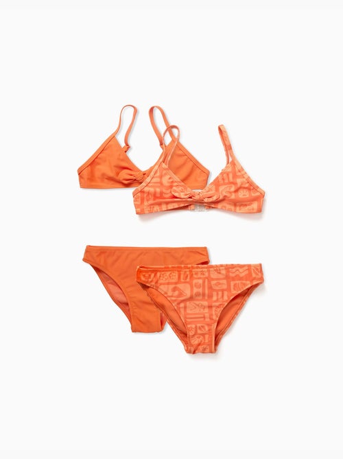 Lot de 2 maillots de bain 2 pièces avec nœud décoratif - Kiabi Lot de 2 maillots de bain 2 pièces avec nœud décoratif - Kiabi