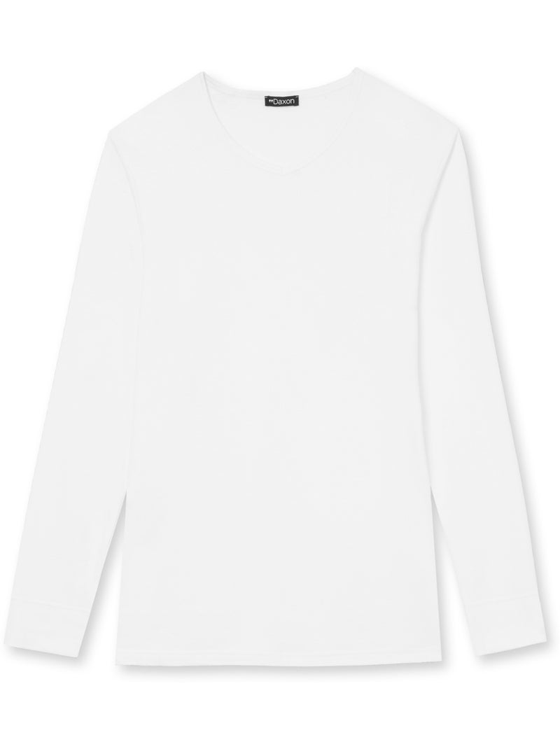 Lot de 2 maillots de corps chauds col V - DAXON Blanc Blanc - Kiabi