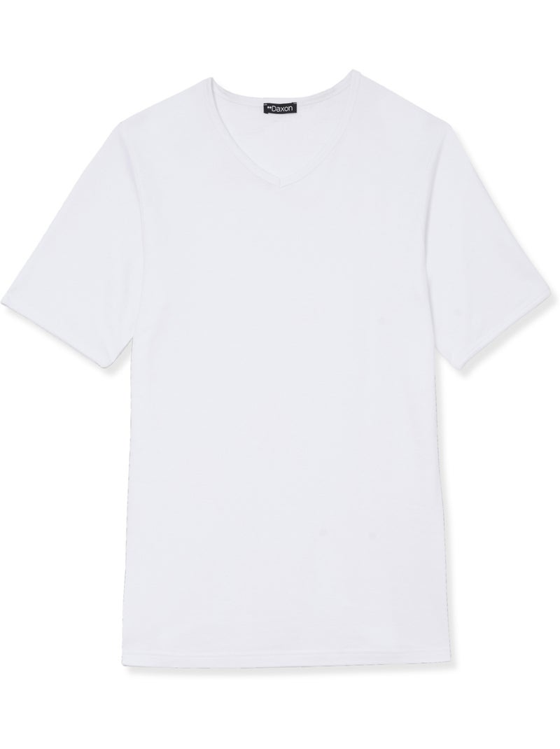 Lot de 2 maillots de corps chauds col V - DAXON Blanc Blanc - Kiabi