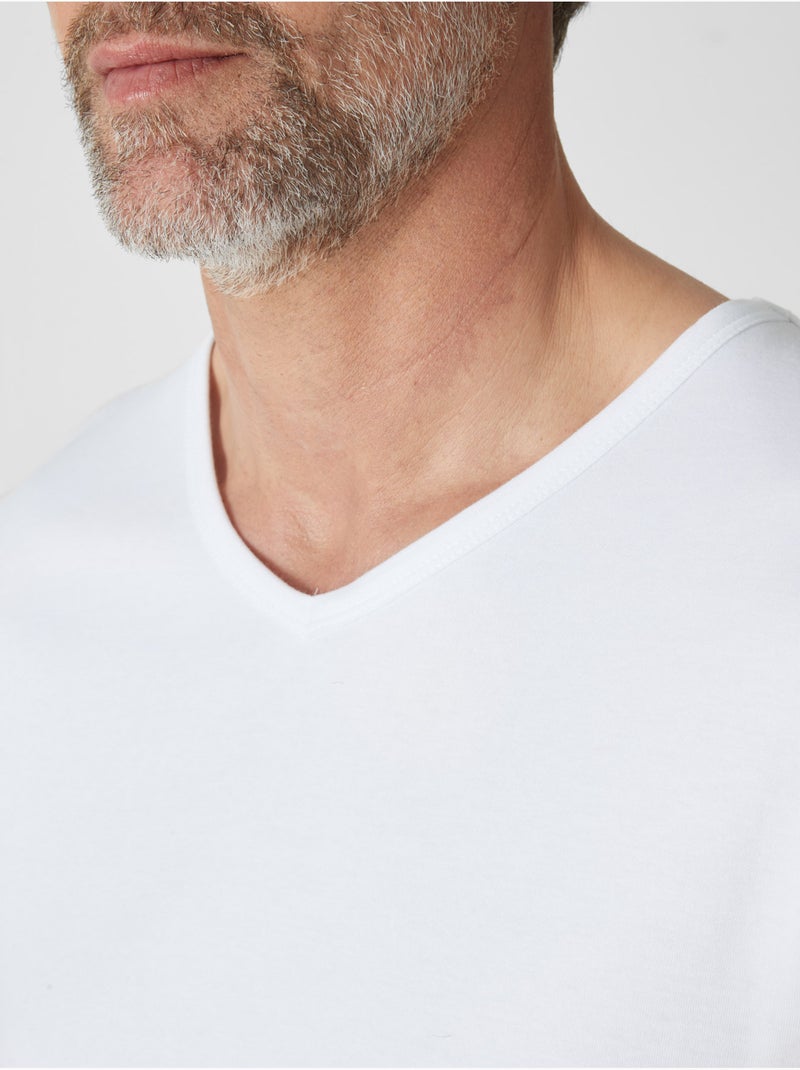 Lot de 2 maillots de corps chauds col V - DAXON Blanc Blanc - Kiabi