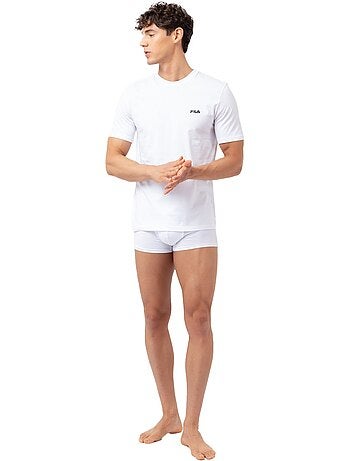 Lot de 2 maillots de corps col rond homme en coton fila