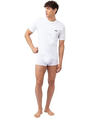 Lot de 2 maillots de corps col rond homme en coton fila