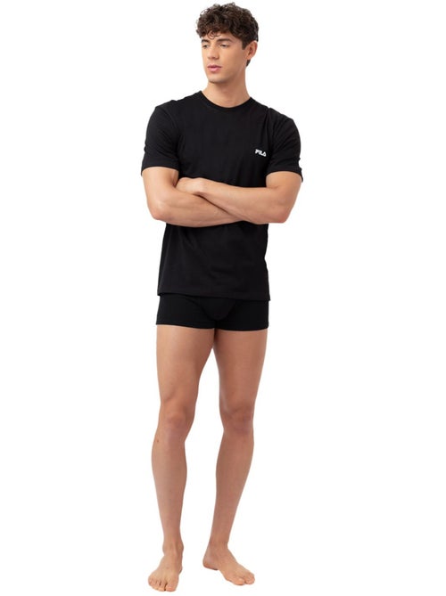 Lot de 2 maillots de corps col rond homme en coton  fila - Kiabi