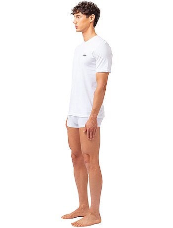 Lot de 2 Maillots de corps col rond homme en coton FU5053 Fila