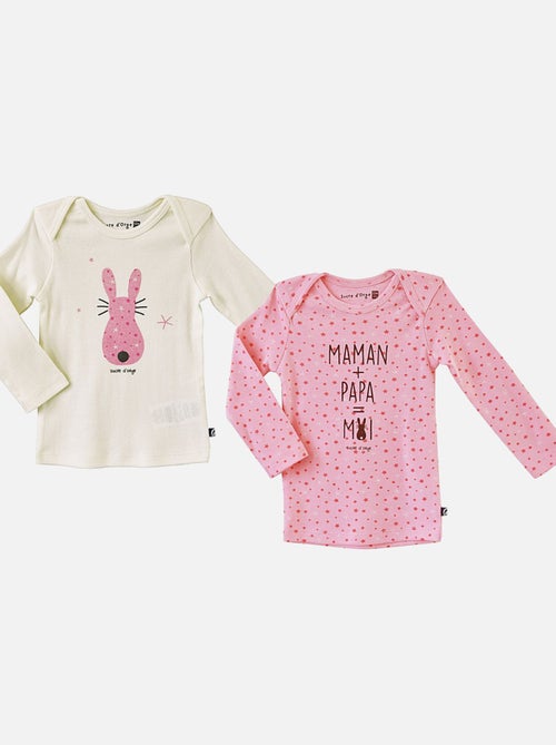 LOT DE 2 MAILLOTS DE CORPS DINA - Kiabi