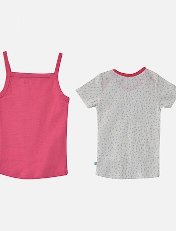 LOT DE 2 MAILLOTS DE CORPS FILLE ELONIE