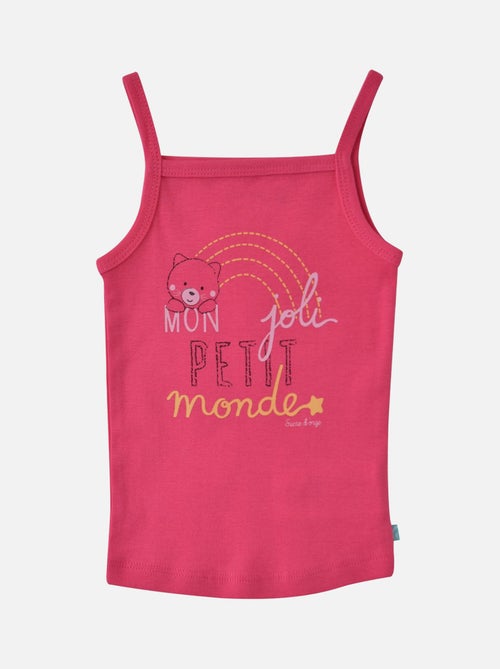 LOT DE 2 MAILLOTS DE CORPS FILLE ELONIE - Kiabi