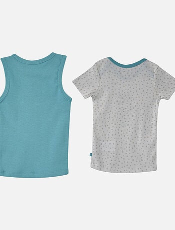 LOT DE 2 MAILLOTS DE CORPS GARCON ELIMANE