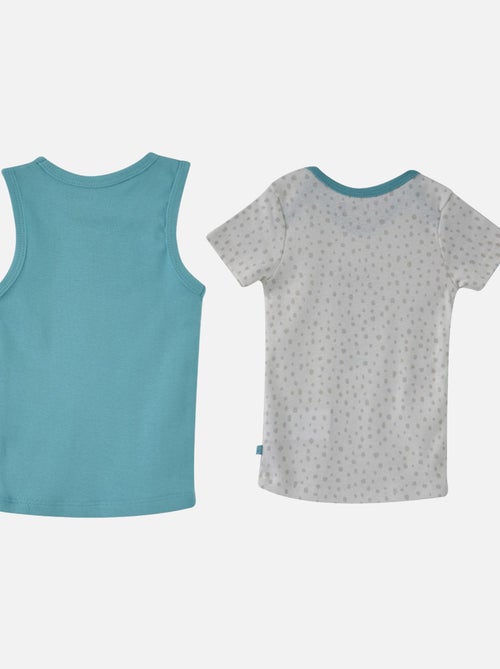 LOT DE 2 MAILLOTS DE CORPS GARCON ELIMANE - Kiabi