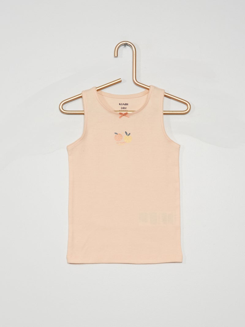 Lot de 2 maillots de corps rose foncé/rose clair - Kiabi