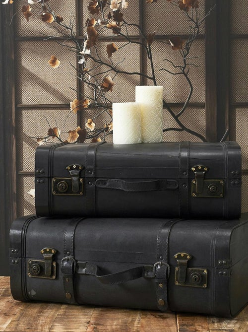 Lot de 2 malles collection CHARBON D'ANTAN - Kiabi