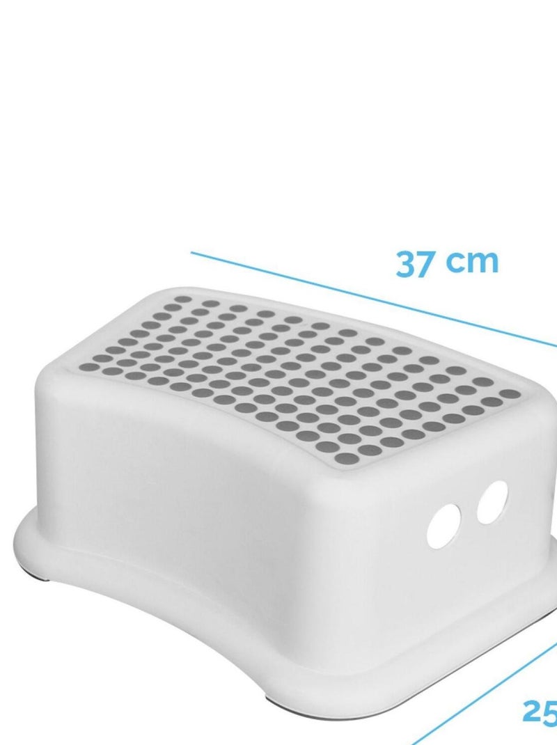 Lot de 2 Marchepieds antidérapants en plastique - Monsieur Bébé Gris - Kiabi