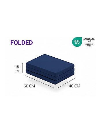 Lot de 2 matelas pour lit de voyage pliable DREMI – Mousse HR D23, 120 x 60 cm, épaisseur 5 cm