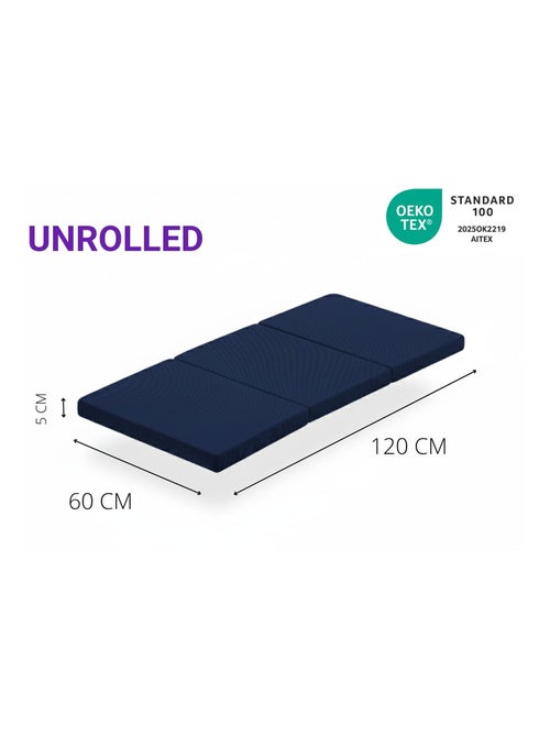 Lot de 2 matelas pour lit de voyage pliable DREMI – Mousse HR D23, 120 x 60 cm, épaisseur 5 cm - Kiabi