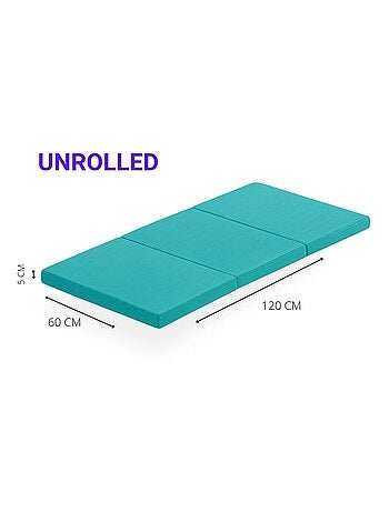 Lot de 2 matelas pour lit de voyage pliable LULÚ – Mousse HR D23, 120 x 60 cm, épaisseur 5 cm