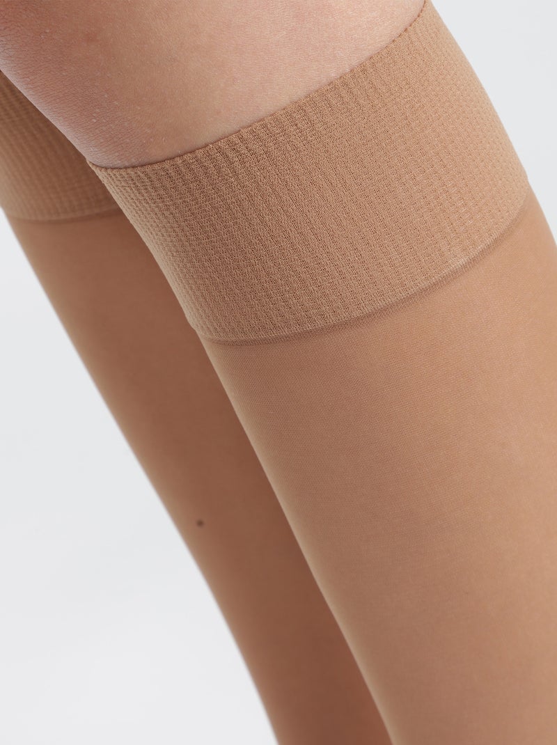 Lot de 2 mi-bas semi-opaque GOOD Beige - Kiabi