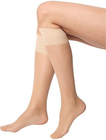 Lot de 2 Mi-Bas Transparents 20D Beauty Resist