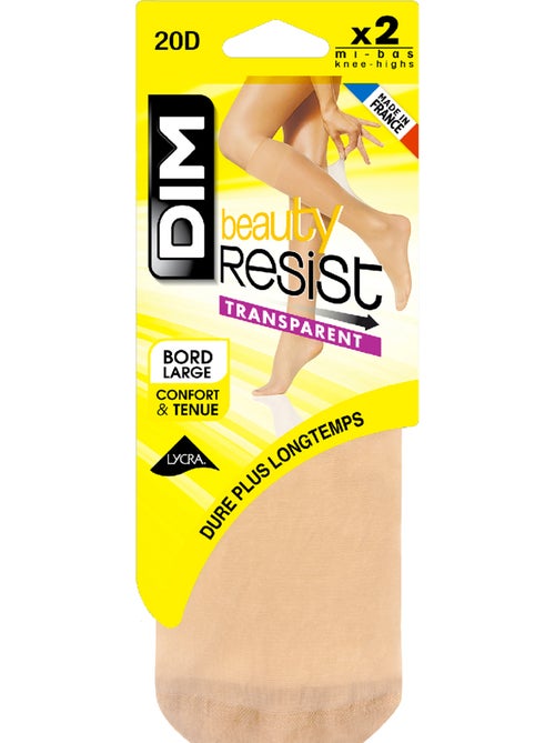 Lot de 2  Mi-Bas Transparents 20D Beauty Resist - Kiabi