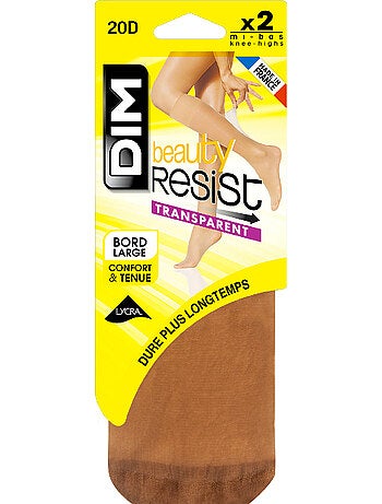 Lot de 2 Mi-Bas Transparents 20D Beauty Resist