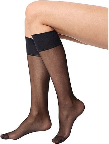Lot de 2 Mi-Bas Transparents 20D Beauty Resist