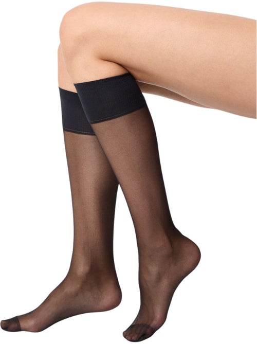 Lot de 2 Mi-Bas Transparents 20D Beauty Resist - Kiabi Lot de 2 Mi-Bas Transparents 20D Beauty Resist - Kiabi