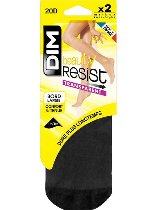 Lot de 2 Mi-Bas Transparents 20D Beauty Resist - Kiabi Lot de 2 Mi-Bas Transparents 20D Beauty Resist - Kiabi