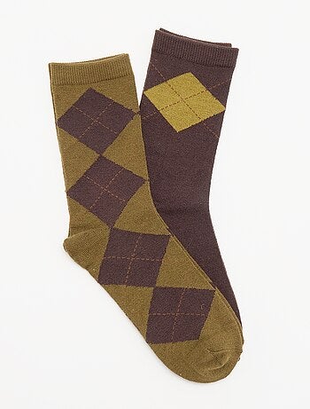 Lot de 2 mi-chaussettes imprimées