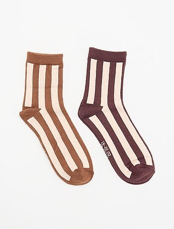 Lot de 2 mi-chaussettes imprimées