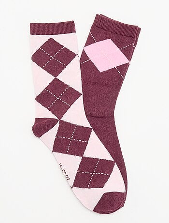Lot de 2 mi-chaussettes imprimées
