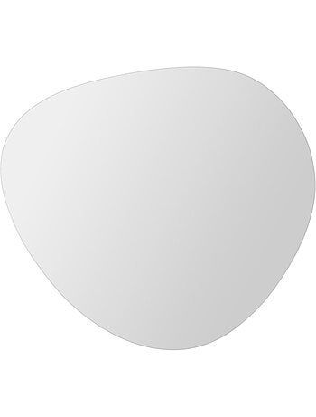 Lot de 2 miroirs adhésifs formes galets 20/30cm miroir