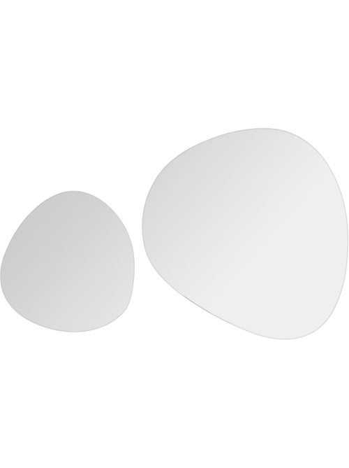 Lot de 2 miroirs adhésifs formes galets 20/30cm MIROIR - Kiabi