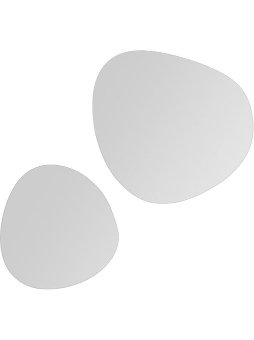 Lot de 2 miroirs adhésifs formes galets 30/40cm MIROIR - Kiabi