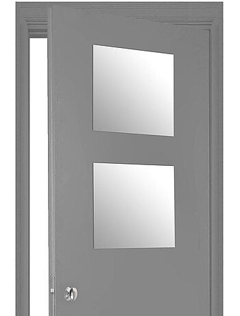 Lot de 2 miroirs carrés adhésifs en verre
