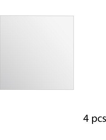 Lot de 2 miroirs carrés adhésifs en verre