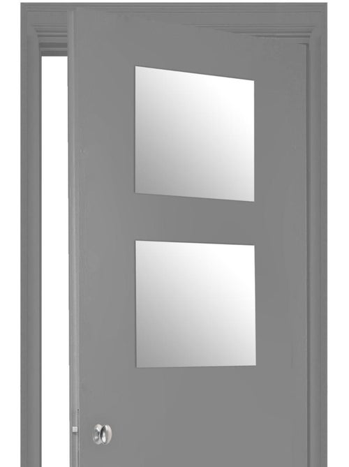 Lot de 2 miroirs carrés adhésifs en verre - Kiabi