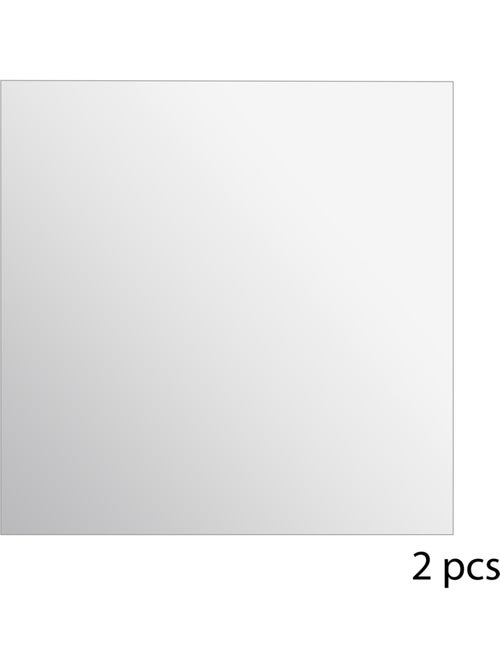 Lot de 2 miroirs carrés adhésifs en verre - Kiabi