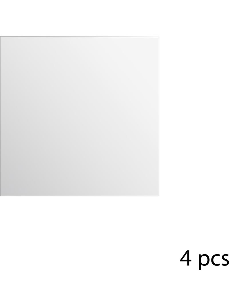 Lot de 2 miroirs carrés adhésifs en verre Argent - Kiabi