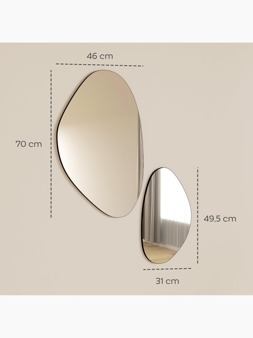 Lot de 2 miroirs muraux - Kiabi