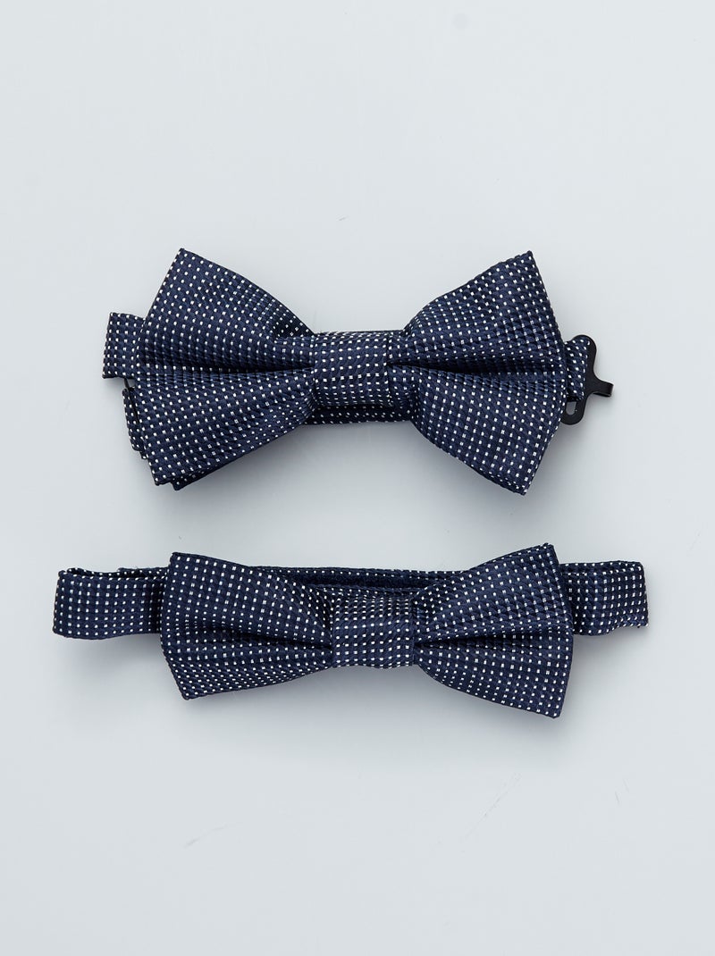 Lot de 2 nœuds papillon bleu marine - Kiabi