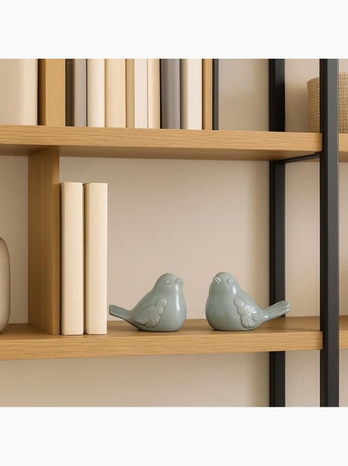 Lot de 2 oiseaux déco vert 11cm - Kiabi