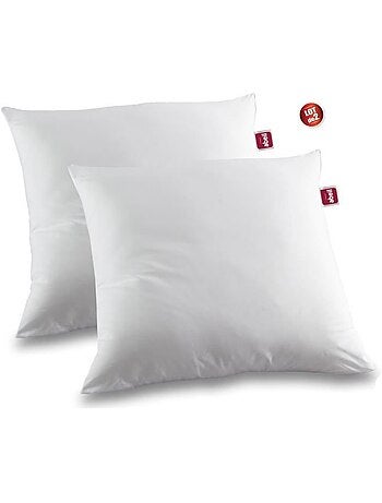 Lot de 2 oreillers anti-acariens - 60 x 60 cm - 100% coton traité biome® - abeil