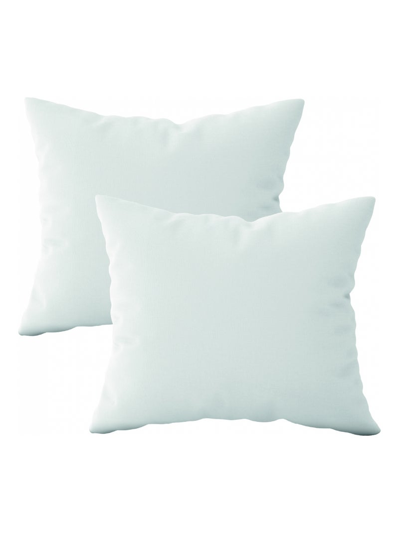 Lot de 2 oreillers, coussins de garnissage carrés - Vivezen Blanc - Kiabi