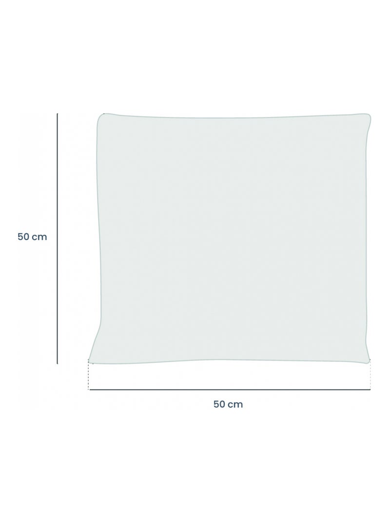 Lot de 2 oreillers, coussins de garnissage carrés - Vivezen Blanc - Kiabi