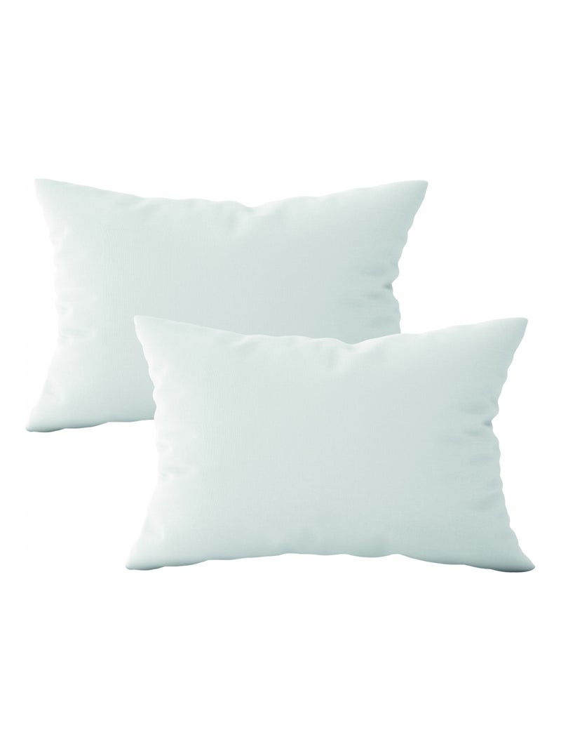 Lot de 2 oreillers, coussins de garnissage rectangulaires - Vivezen Blanc - Kiabi