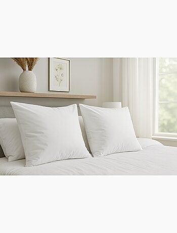 Lot de 2 oreillers fermes Microfibre - 60 x 60